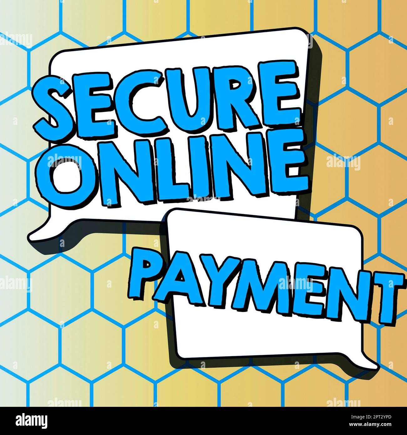 Scrittura visualizzazione testo pagamento sicuro Online, Internet concetto sicuro tecnologia digitale trasferimento elettronico di rimessa Foto Stock