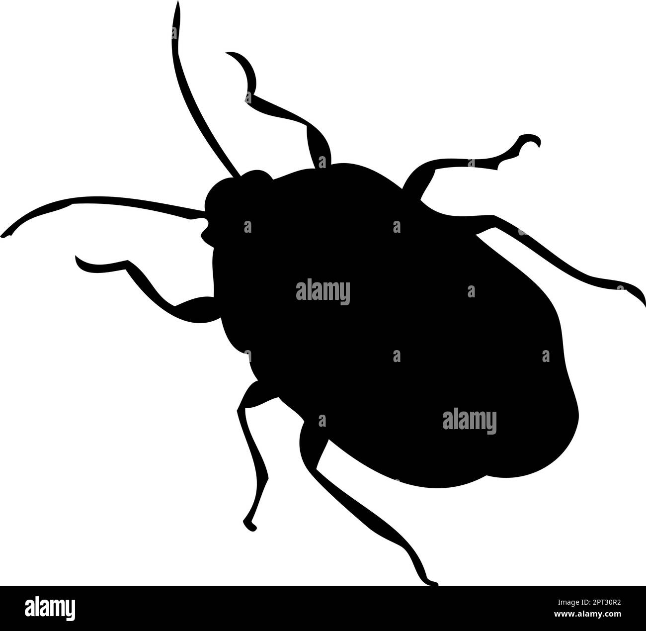 Silhouette bug Illustrazione Vettoriale