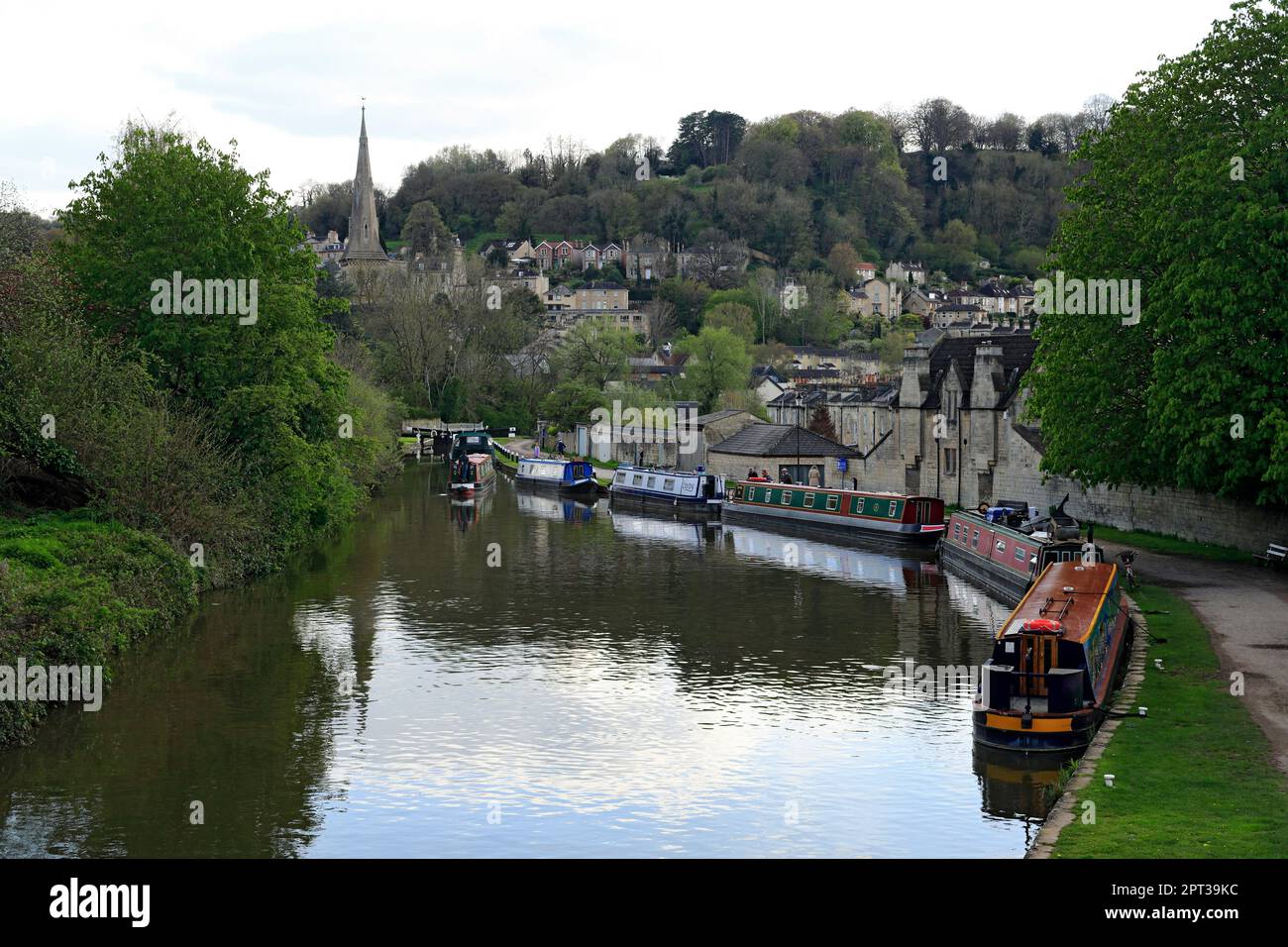 Barca stretta Kennet e canale Avon, Widcombe, Bath, Somerset, Inghilterra, REGNO UNITO. Foto Stock