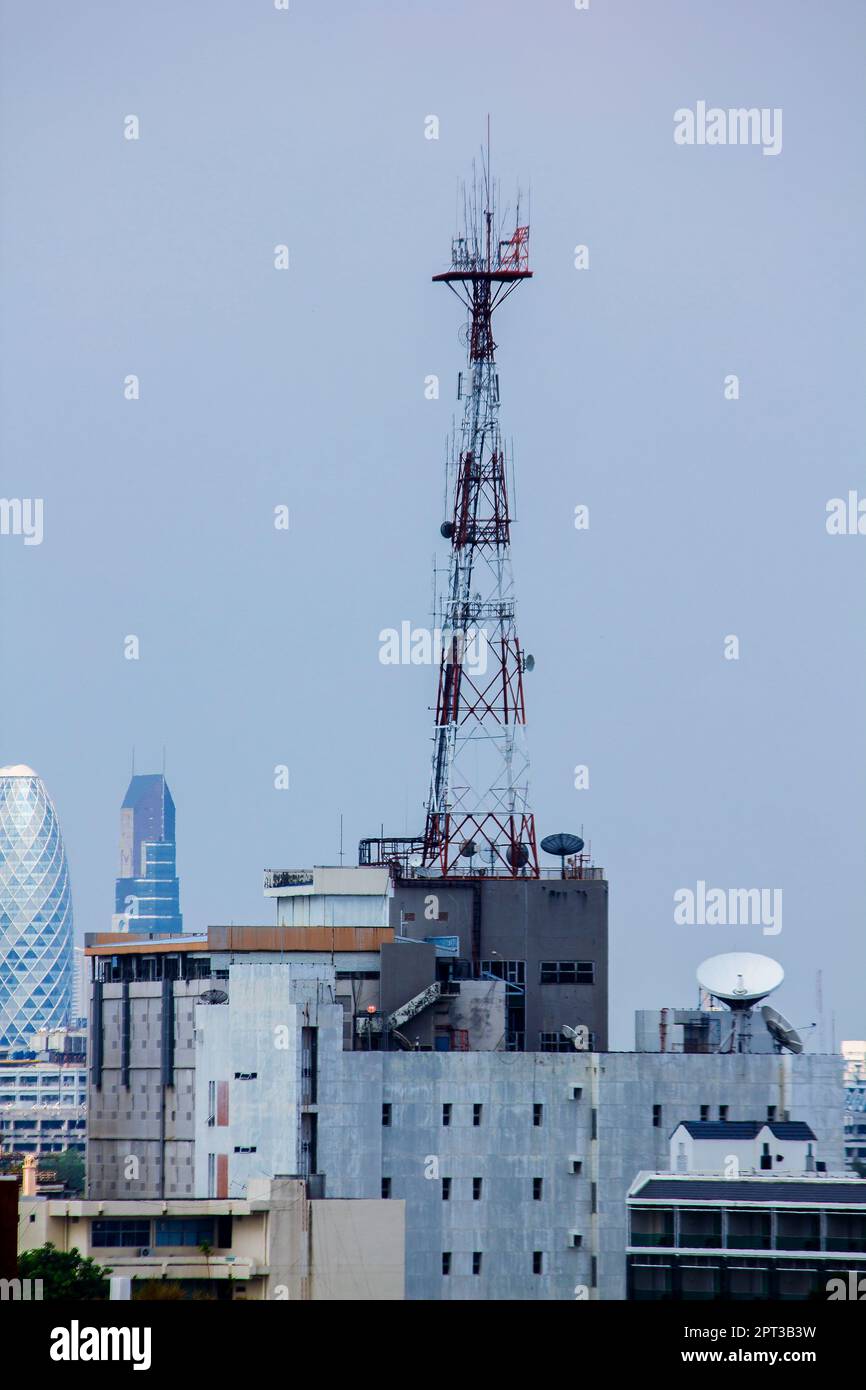 Antenne su edifici a Bangkok, Thailandia. Foto Stock