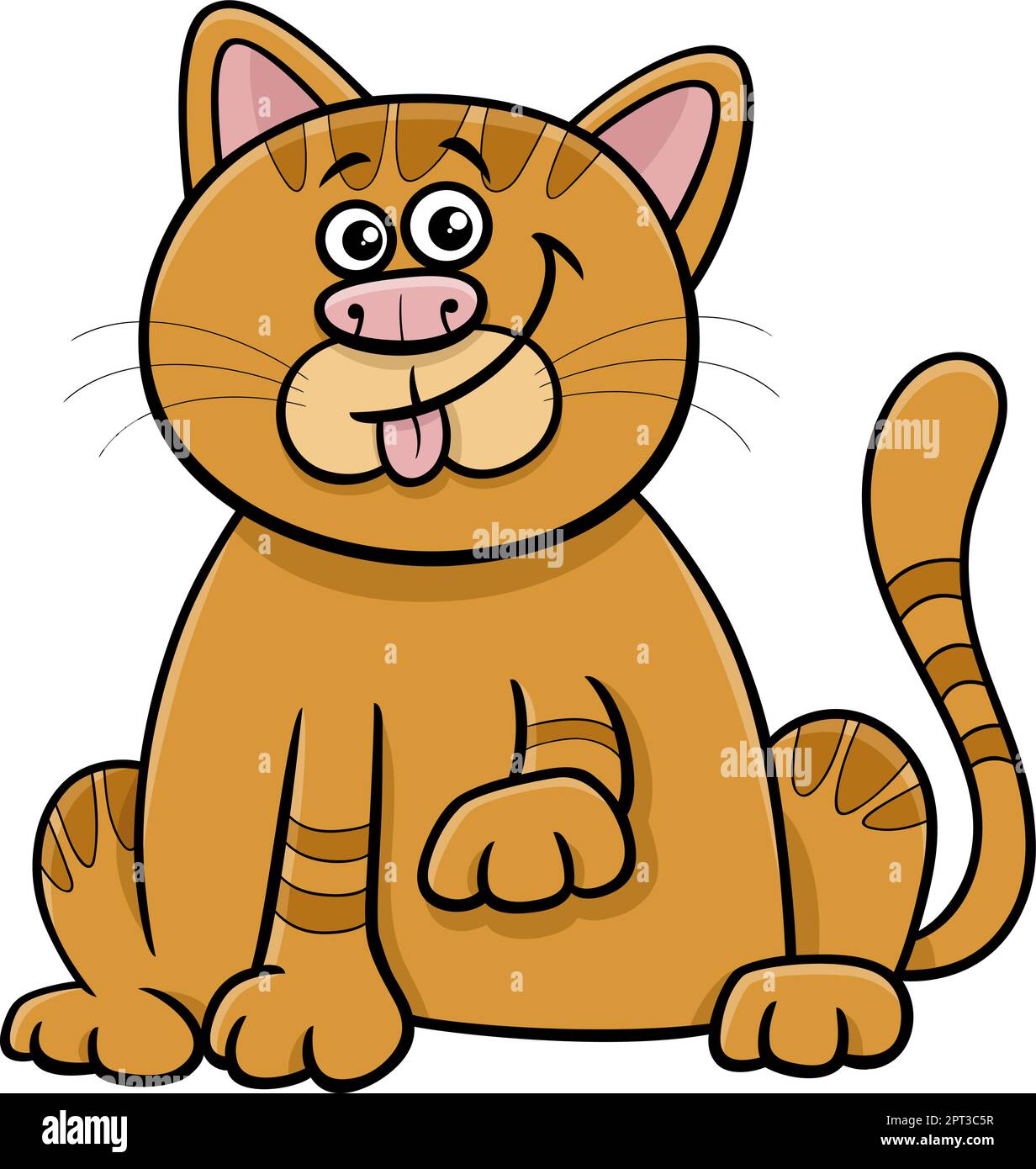 personaggio animale gatto o gattino cartoni animati Illustrazione Vettoriale