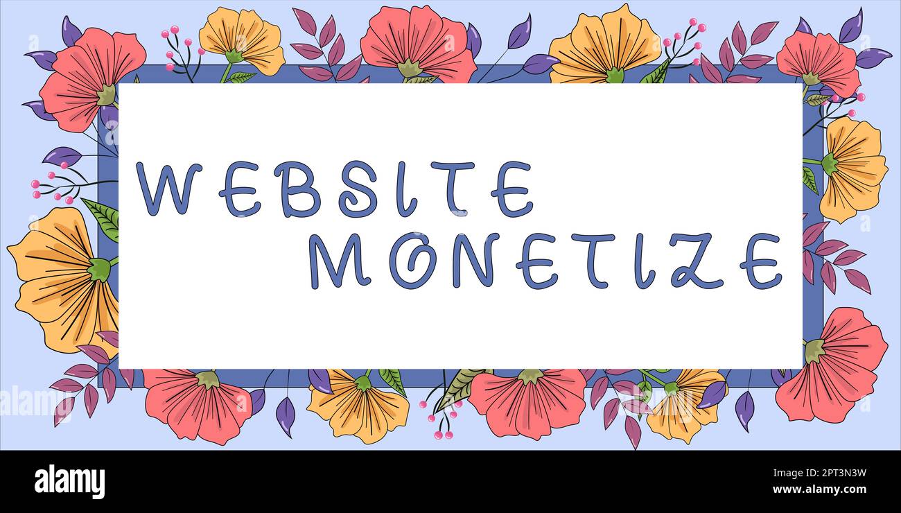 Scrittura manuale segno Web site Monetize, componente critico di idea di affari per proteggere e sicuro i Web site l'uomo che tiene la carta che mostra i programmi creativi di strategia Foto Stock