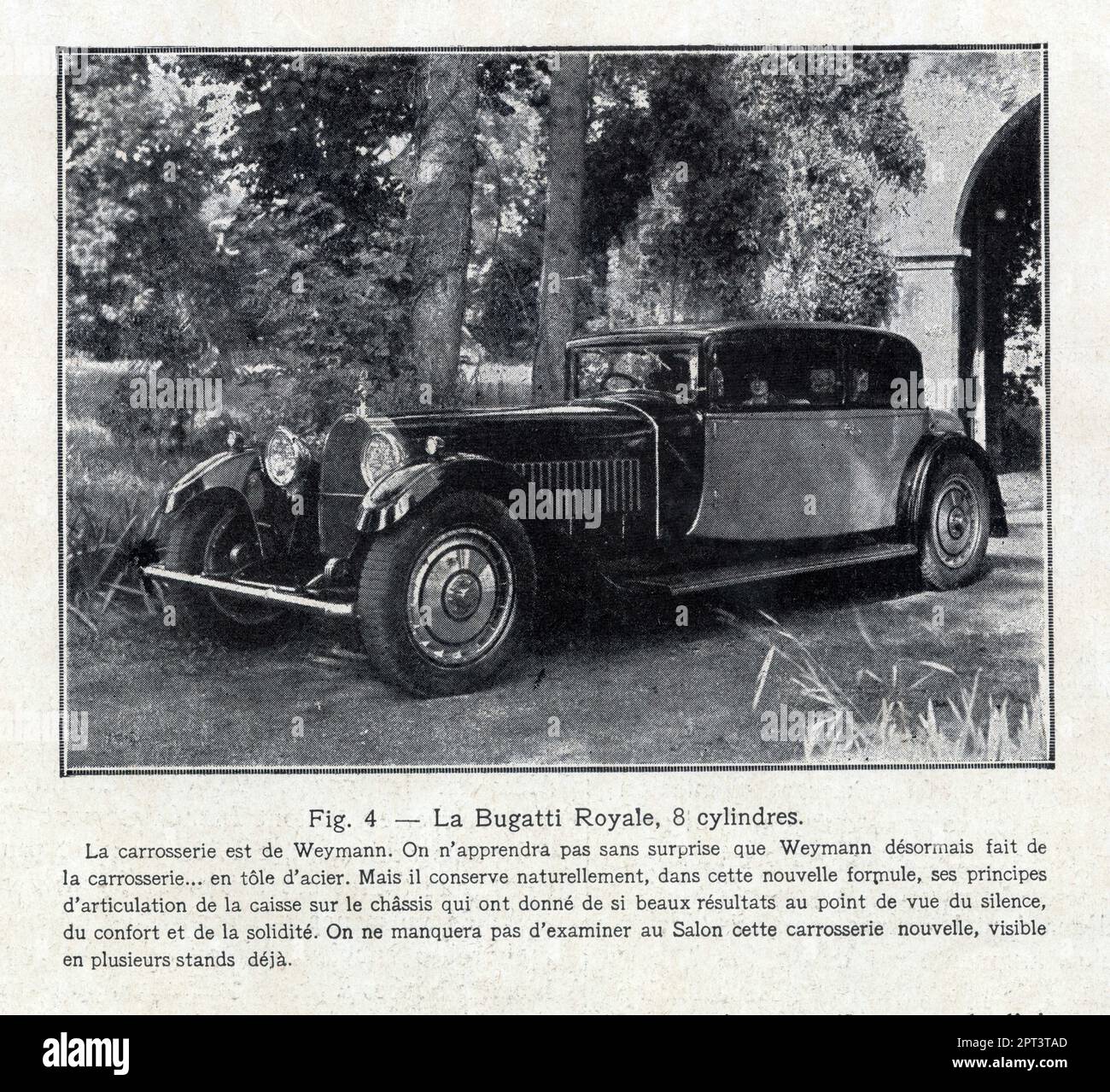 LA BUGATTI ROYALE 8 CYLINDRES. 1929 Foto Stock