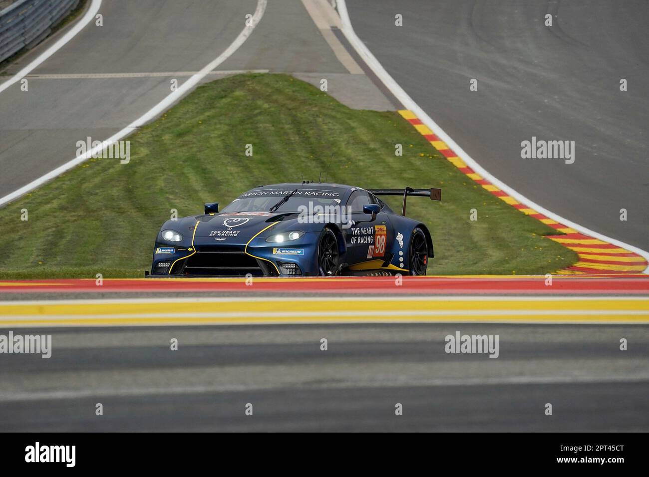 Spa Franchorchamps, Belgien. 27th Apr, 2023. 04/27/2023, circuito di Spa-Francorchamps, Spa-Francorchamps, WEC - TotalEnergies 6 ore di Spa-Francorchamps, nella foto AMR NORD-OCCIDENTALE, Aston Martin Vantage AMR, Paul dalla Lana (CAN), Nicki Thiim (DNK) Credit: dpa/Alamy Live News Foto Stock