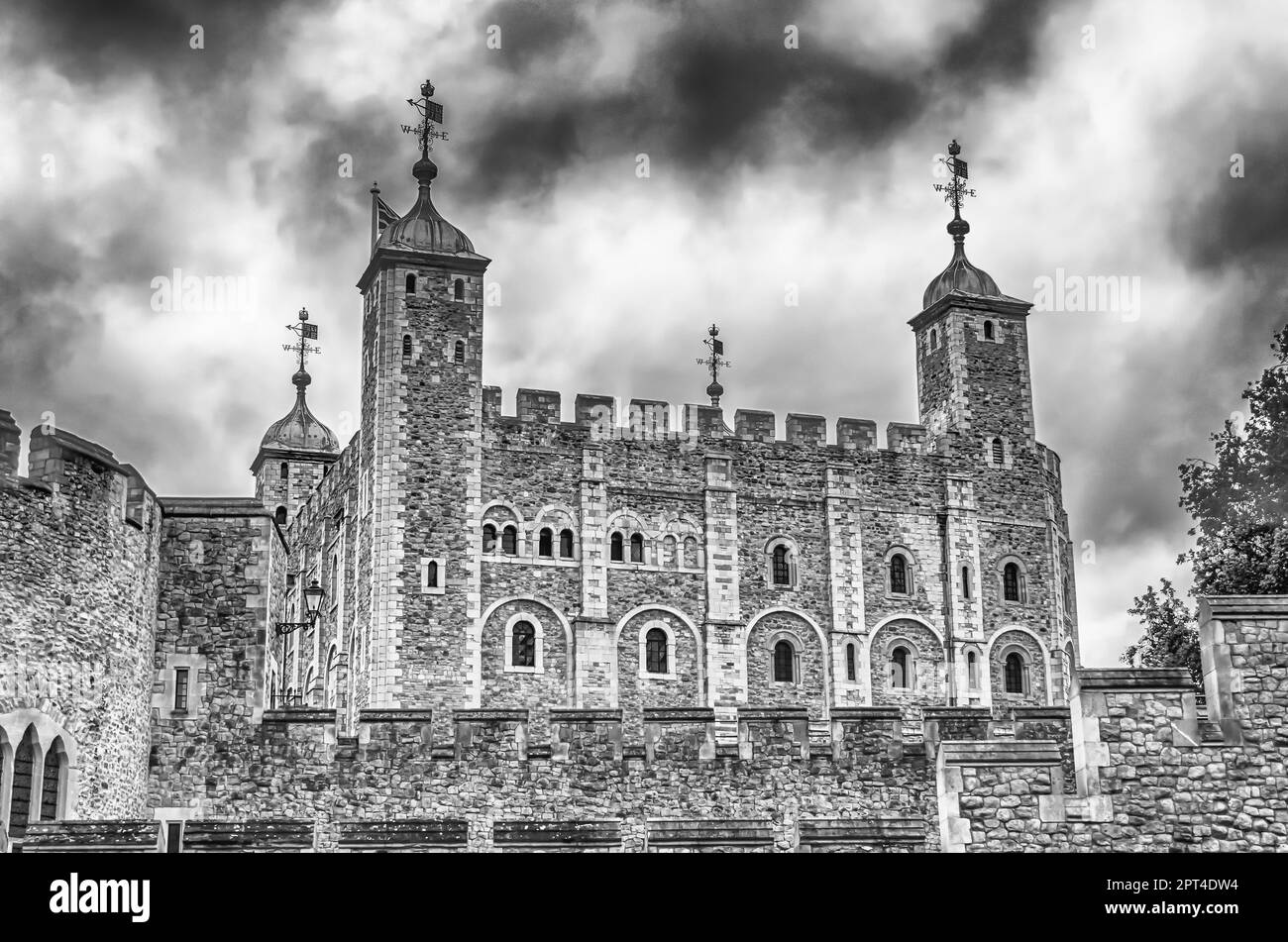 L'iconica Torre di Londra, il Palazzo reale e la Fortezza, Regno Unito Foto Stock