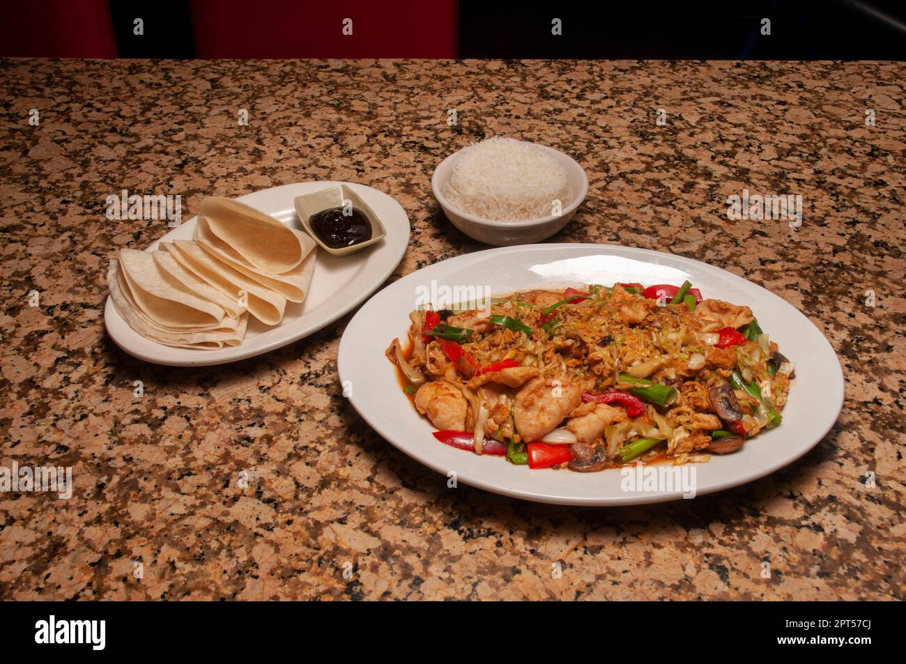 Delizioso cibo tailandese conosciuto come Bangkok Chicken Foto Stock