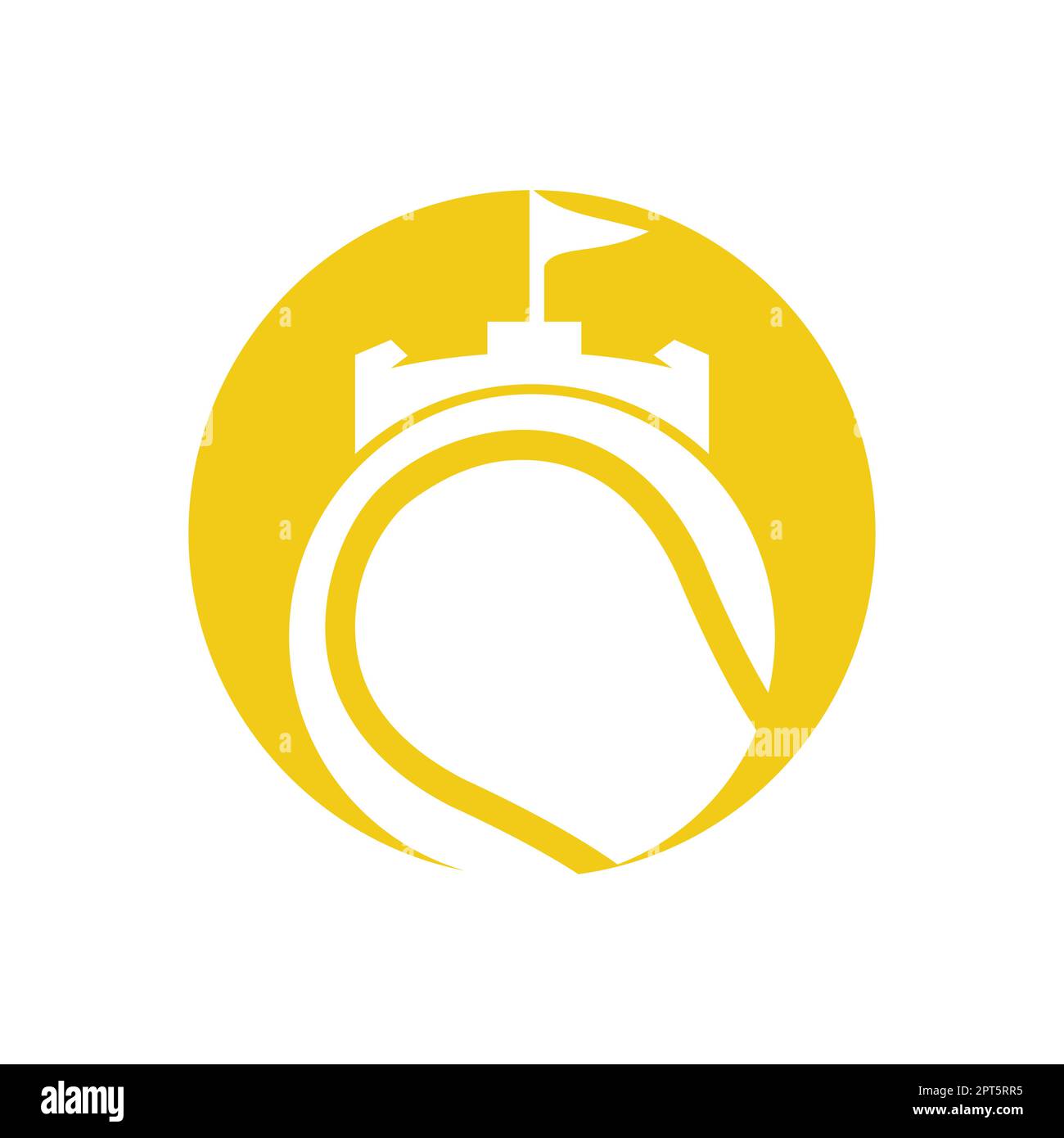 Tennis forte vettore logo design. Castello tennis icona design. Illustrazione Vettoriale