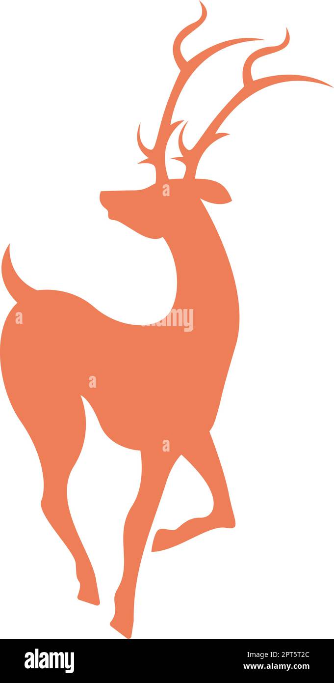 Icona del logo del cervo Illustrazione Vettoriale