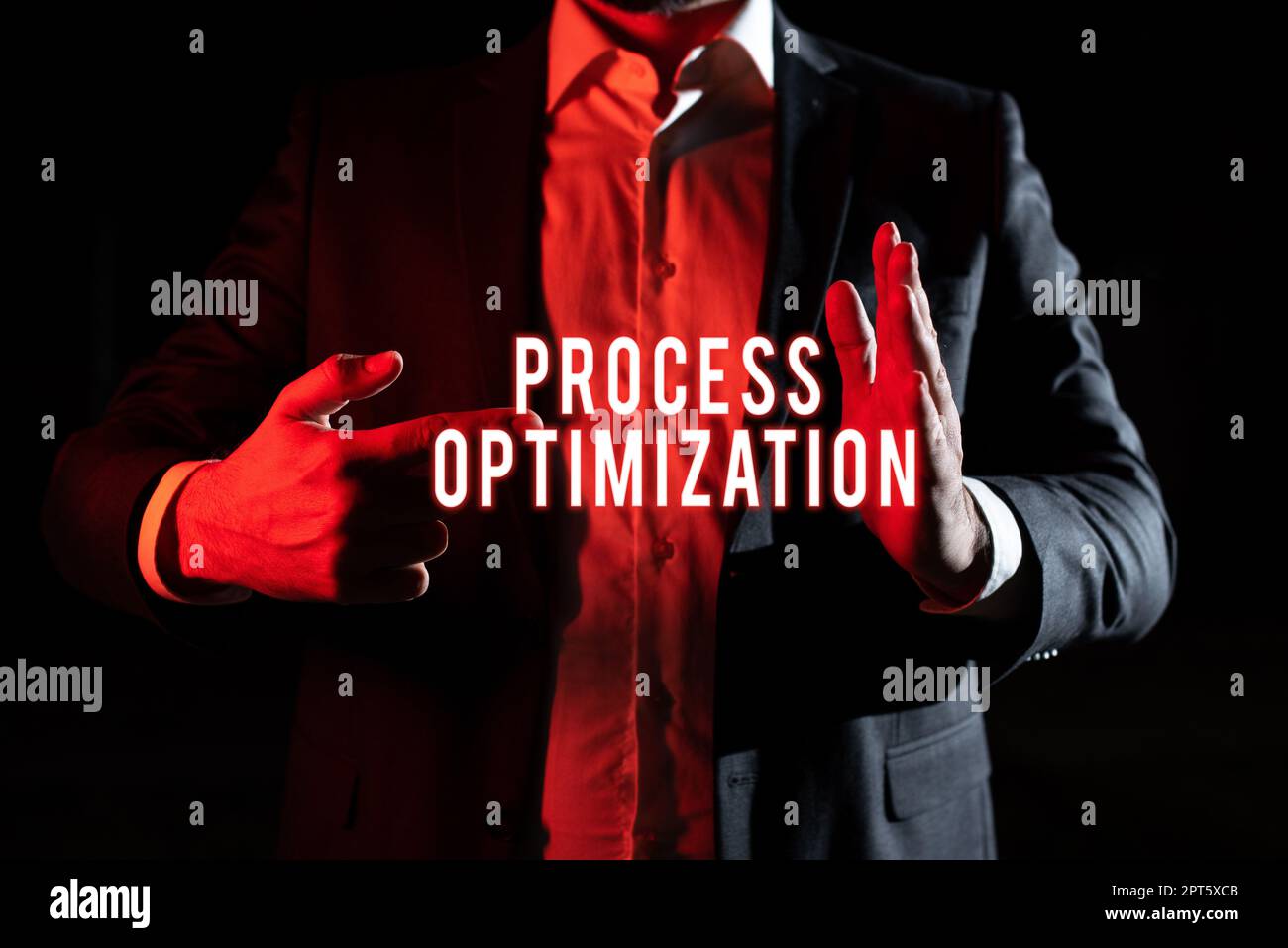 Visualizzazione della segnaletica ottimizzazione dei processi, panoramica aziendale migliorare l'efficienza delle organizzazioni massimizzare il throughput Foto Stock