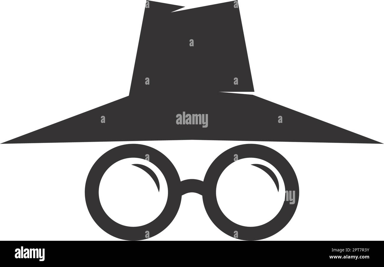 Logo icona agente segreto Illustrazione Vettoriale