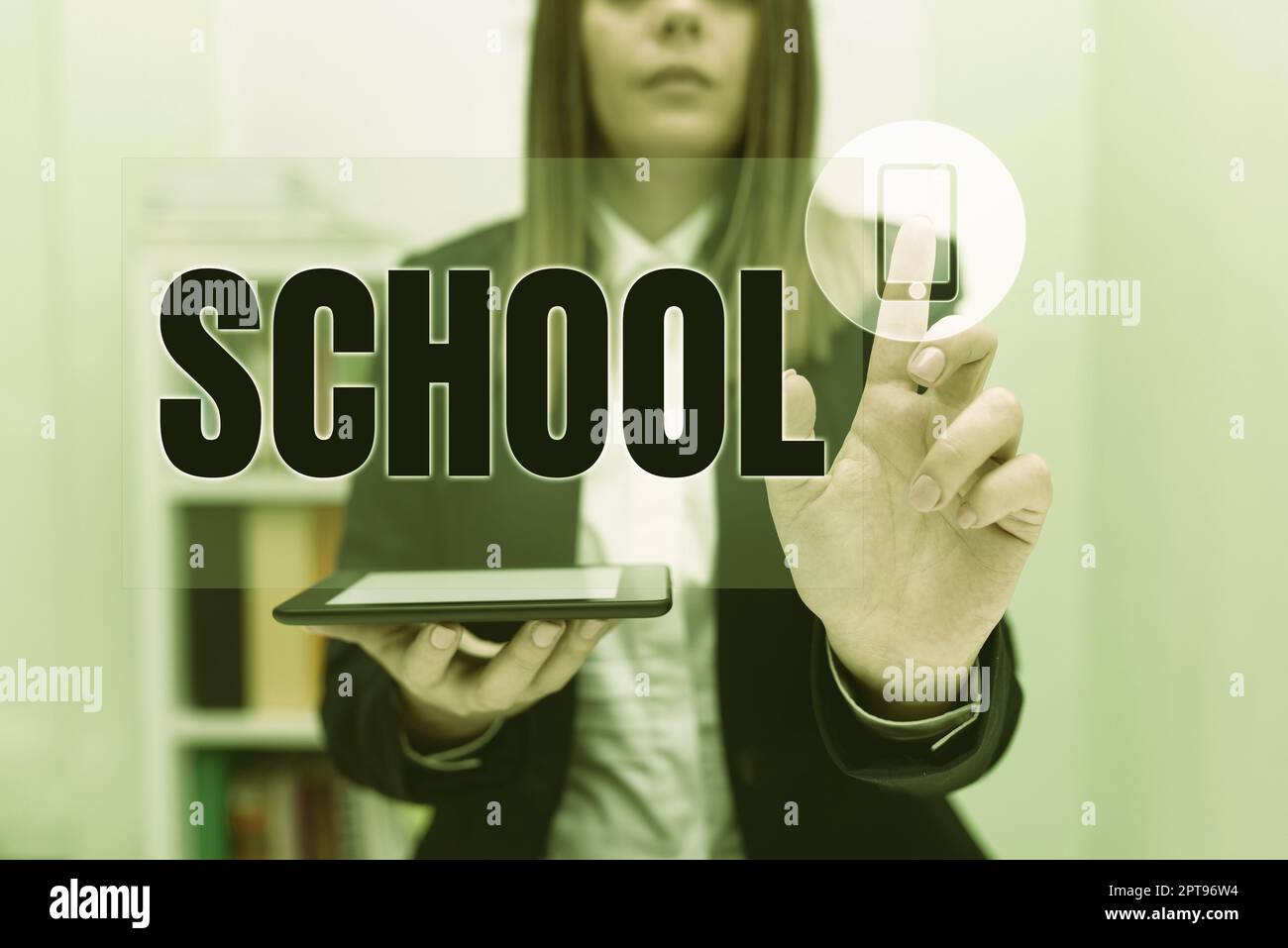 Esposizione concettuale Scuola, idea aziendale progettata per fornire spazi di apprendimento e ambienti di apprendimento Foto Stock