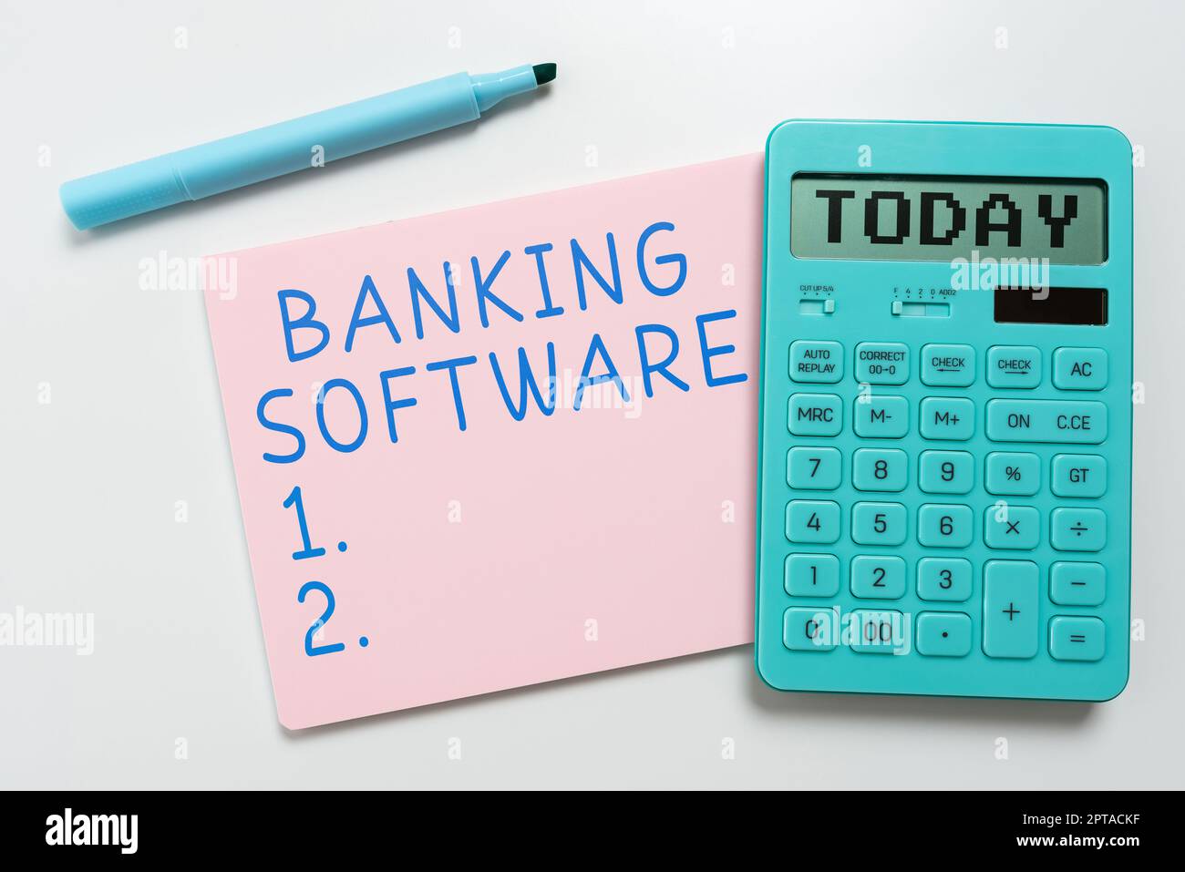 Didascalia concettuale Software bancario, parola per una frase o frase utilizzata per trovare informazioni Foto Stock