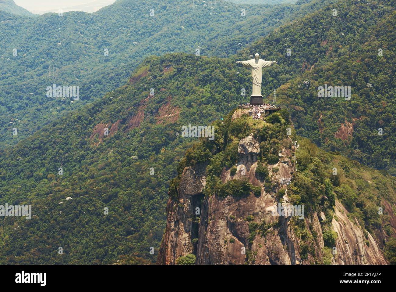 È il simbolo del cristianesimo brasiliano. Il Cristo Redentore monumento a Rio de Janeiro, Brasile Foto Stock