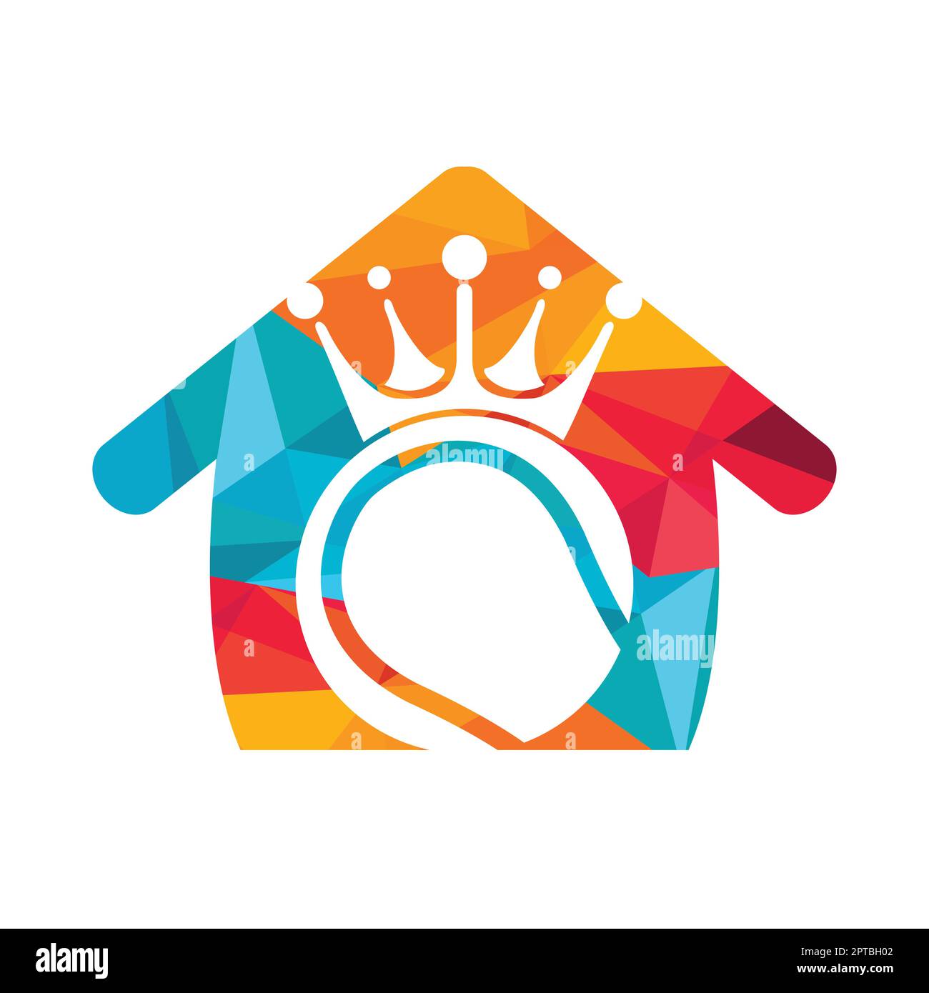 Tennis king design vettoriale logo. Palla da tennis e modello con icona a forma di corona. Illustrazione Vettoriale