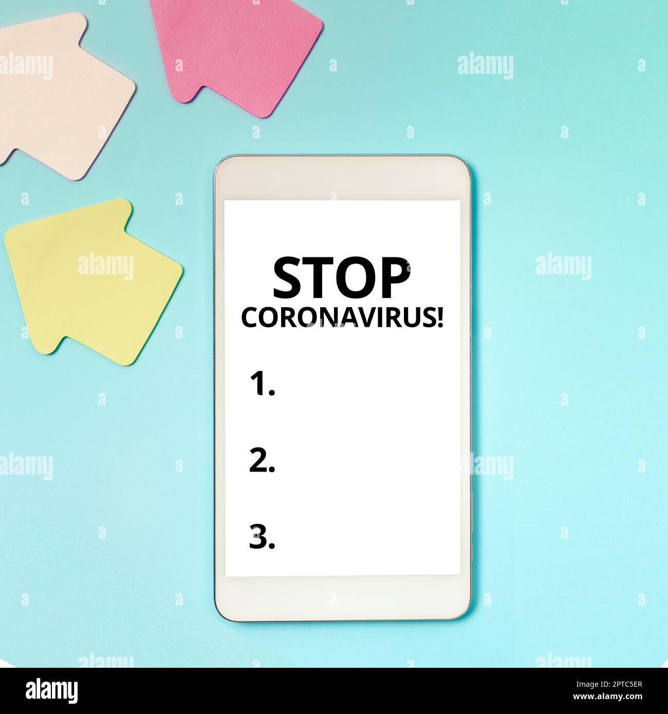 Didascalia di testo Presentazione Stop Coronavirus, concetto che significa sostenere contro la pratica dell'aborto ProLife movimento lacrima su foglio rivela Backgroun Foto Stock