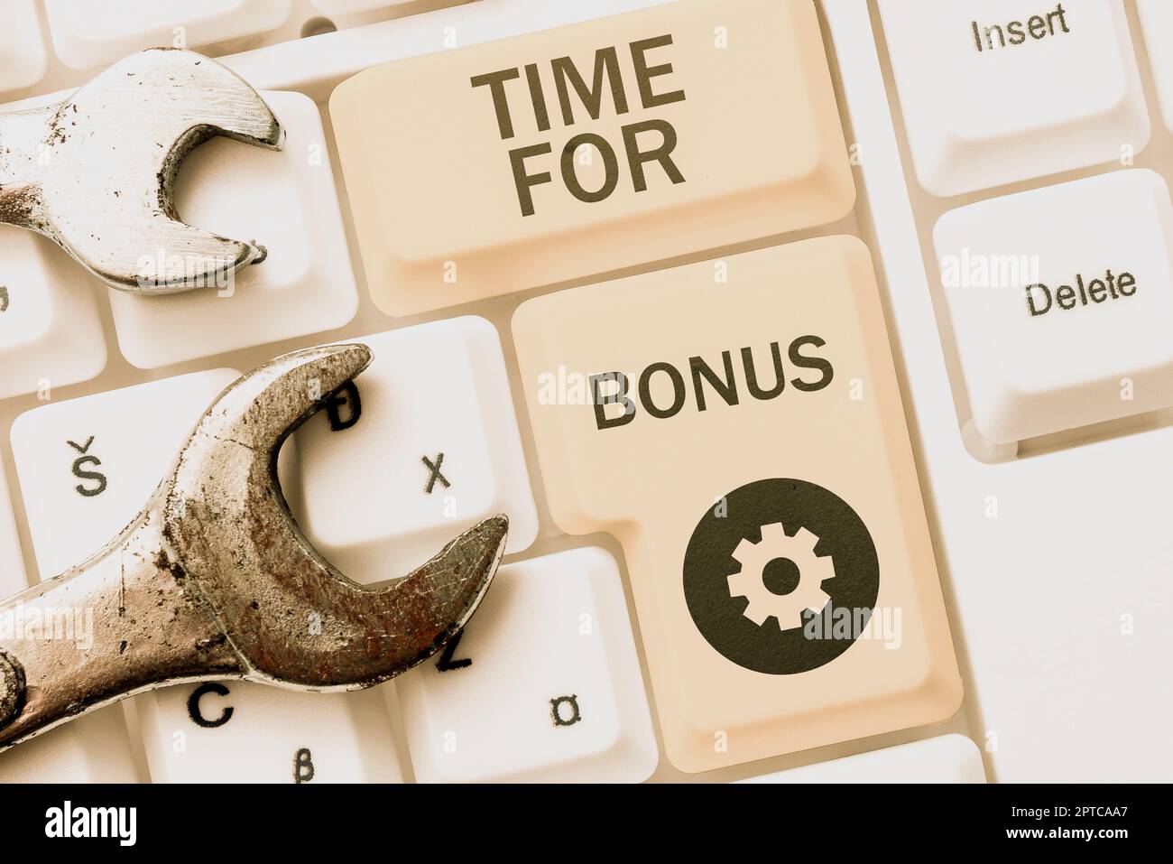 Cartello di testo che mostra il tempo per il bonus. Offerta esclusiva limitata Internet Concept, sconti extra, Crazy Deal Man in Suit che punta alle frecce e fotocamera che mostra idee cruciali. Foto Stock