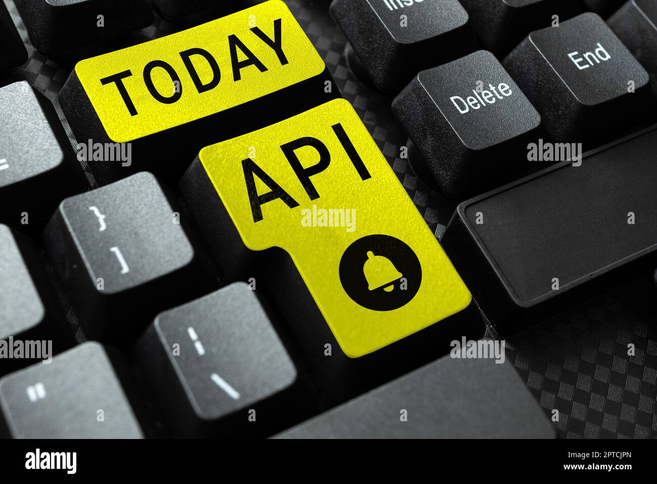 Handwriting text API, Business Approach Set di routine, protocolli e strumenti per la creazione di applicazioni software che digitano i codici di programma firewall, Typewr Foto Stock