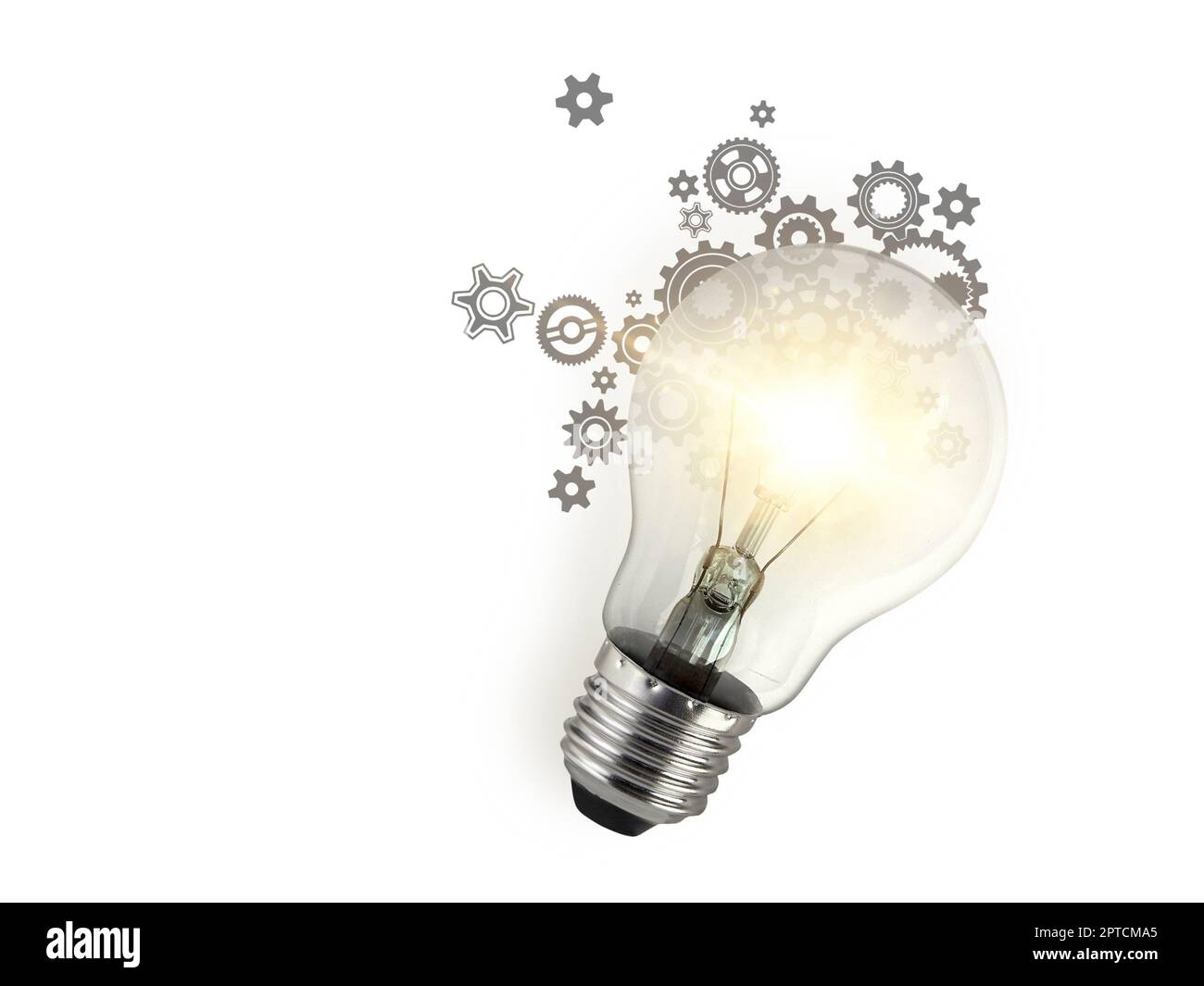 Lampadina in, nuove idee con tecnologia innovativa e creatività. idea  creativa con lampadine scintillanti Foto stock - Alamy