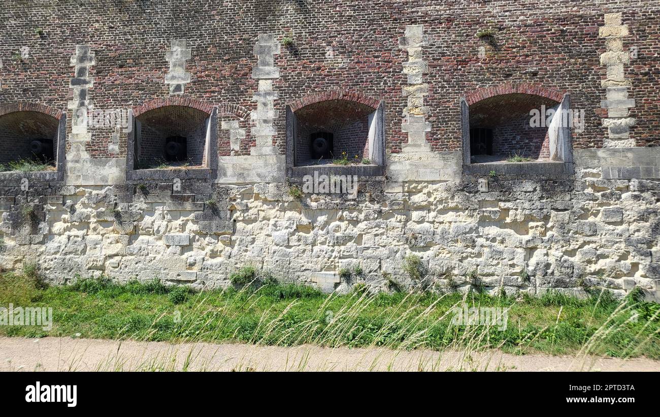 La fortificazione, Fort Saint Pierre al tramonto. Maastricht. Paesi Bassi. Foto Stock