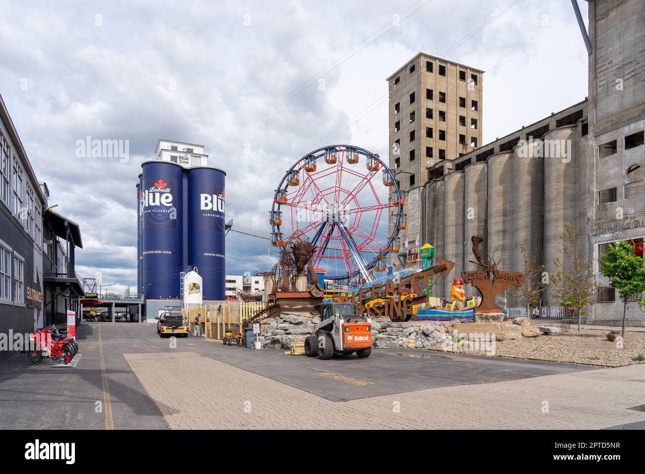 Vista di parte di Buffalo RiverWorks, New York, USA. Foto Stock