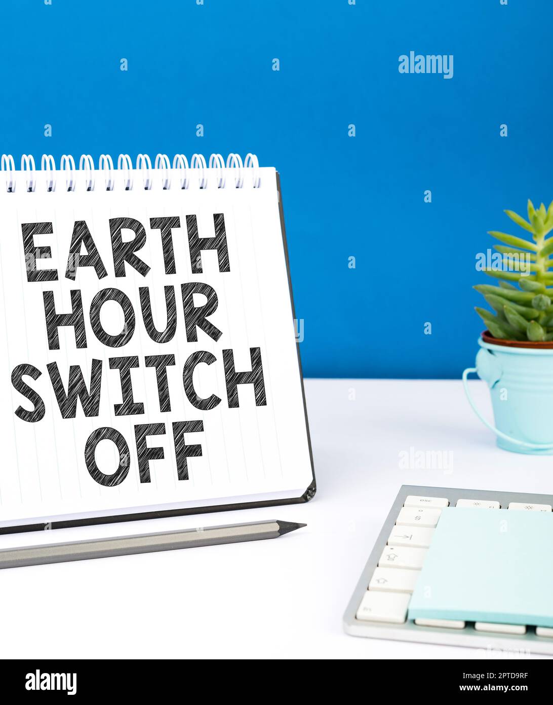Visualizzazione concettuale Earth Hour Switch Off, Business Approach The Lights out Event Annual Movement Planet Day Foto Stock