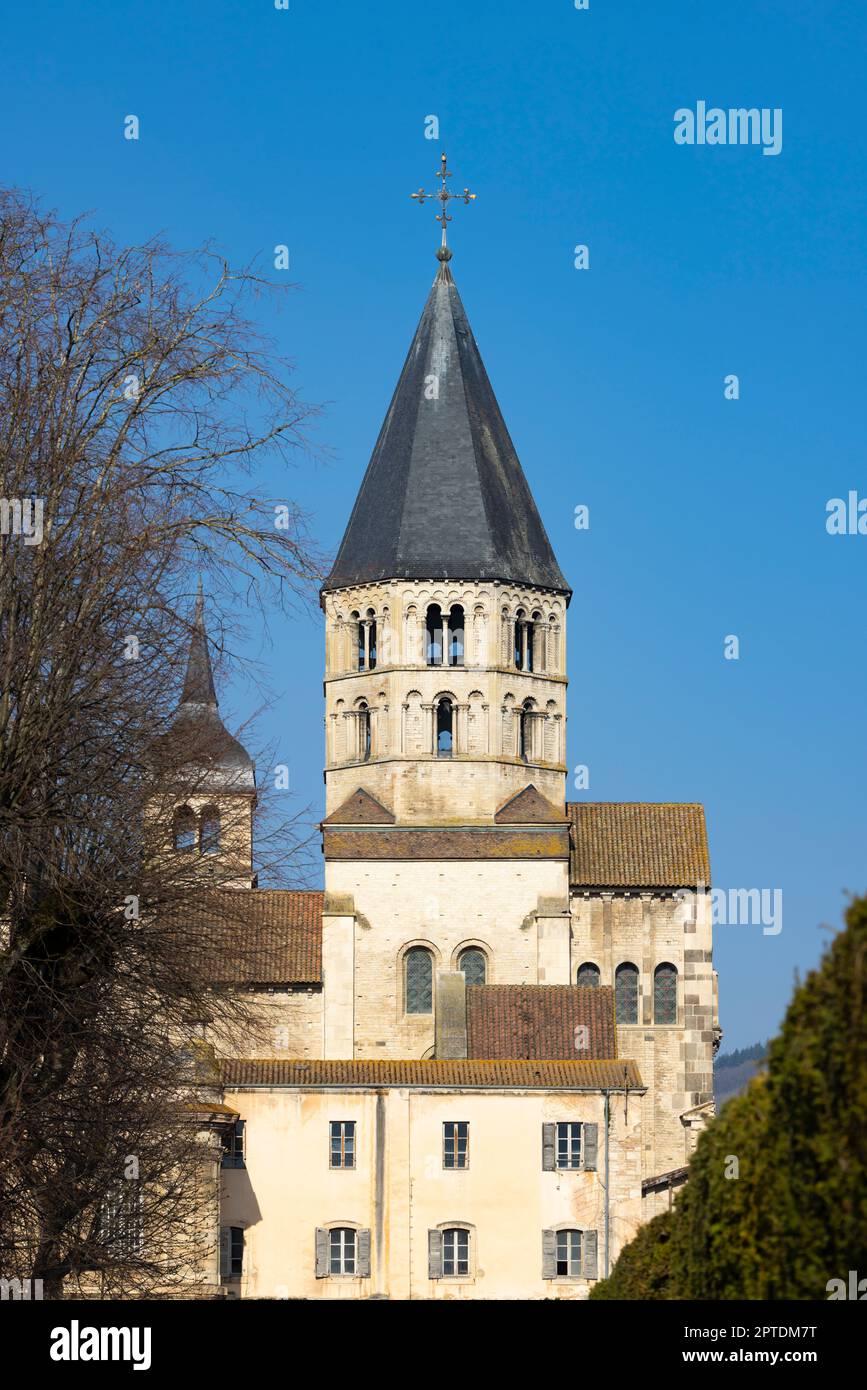 Abbazia benedettina Cluny, Saone et Loire dipartimento, Bourgogne regione, Francia Foto Stock