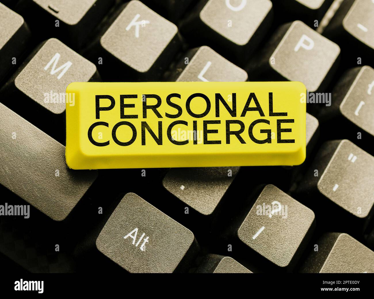 Cartello di testo che mostra Concierge personale, approccio aziendale qualcuno che si arrangierà o farà commissioni Foto Stock