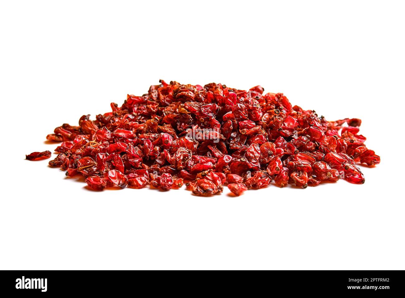 Cumulo di barberry secco su sfondo bianco Foto Stock