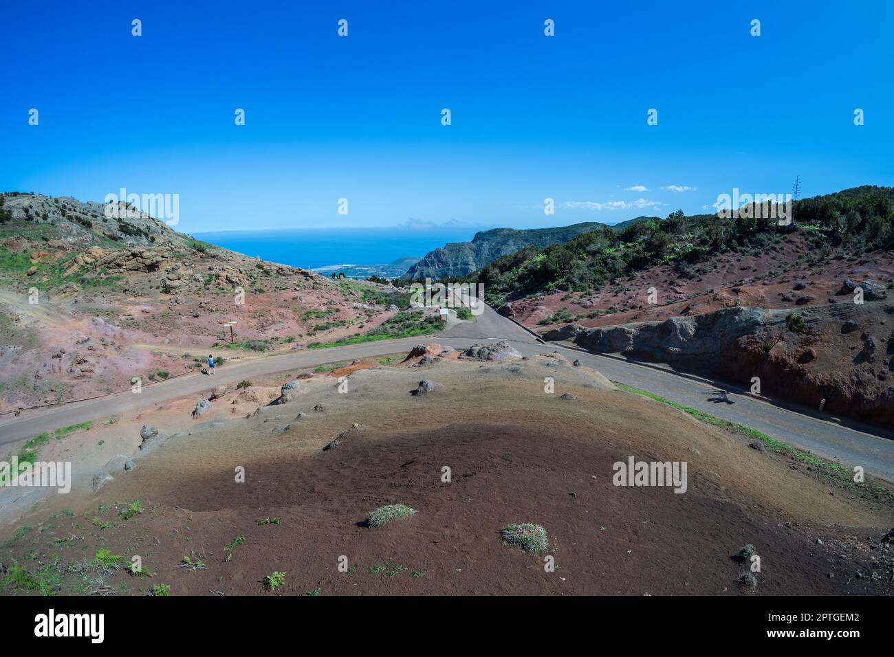 "Paesaggio lunare" sul Teno Upland (Paisaje Lunar en Teno Alto). Tenerife. Isole Canarie. Spagna. Foto Stock