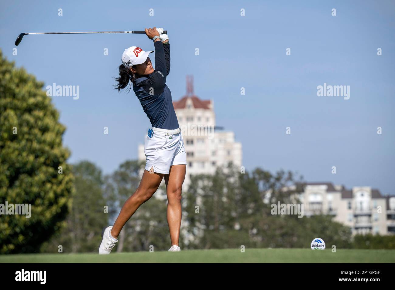 27 aprile 2023: Celene Boutier, giocatore LPGA, si allena al Wilshire Country Club il 27 aprile 2023 durante il 1st° round del JM Eagle Championship presentato da Plato. (Credit Image: © Mark Edward Harris/ZUMA Press Wire) SOLO PER USO EDITORIALE! Non per USO commerciale! Foto Stock