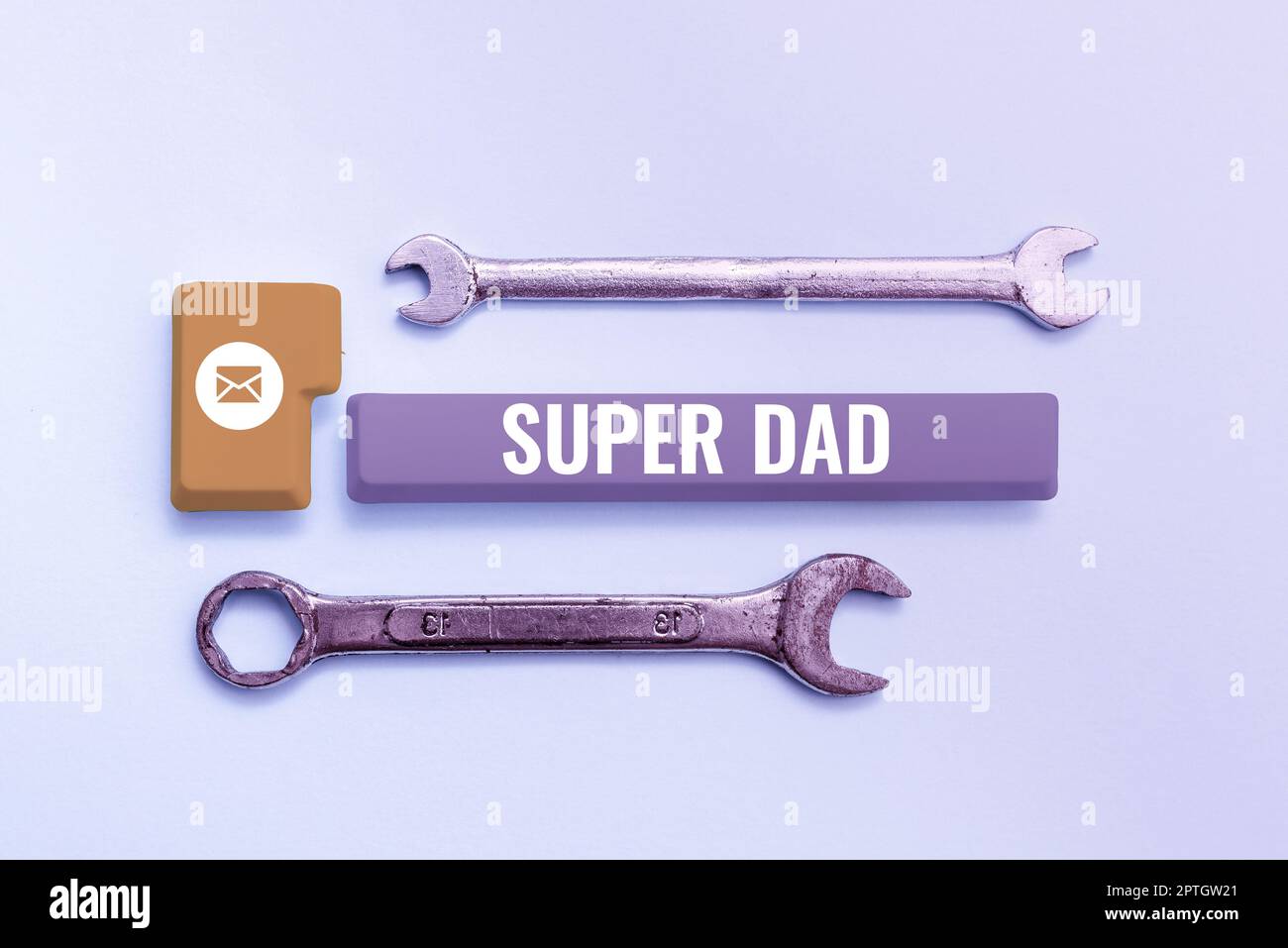 Segno che mostra Super papà, concetto che significa bambini idolo e super eroe un'ispirazione da guardare Foto Stock