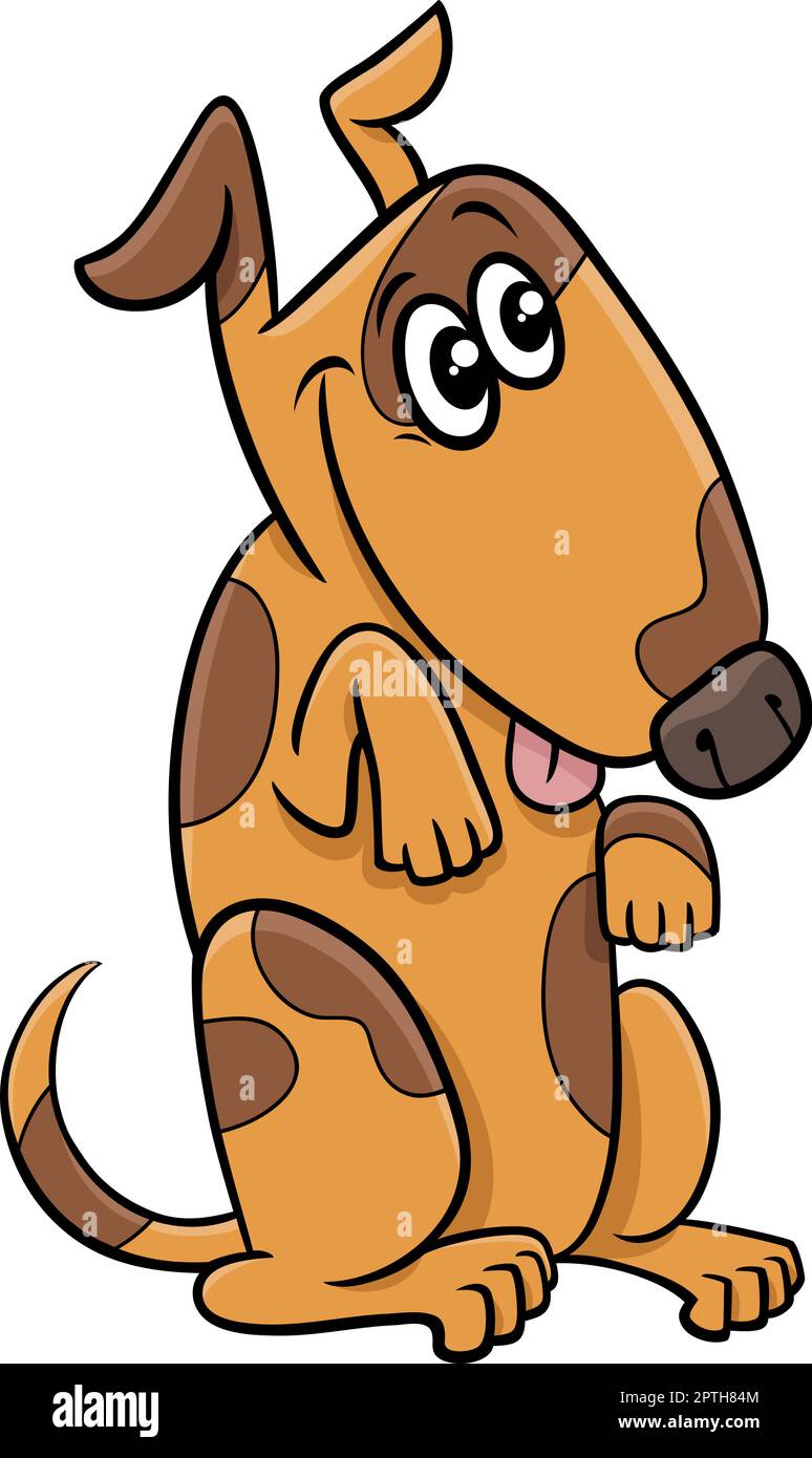 fumetto divertente spotted cane fumetto personaggio animale Illustrazione Vettoriale