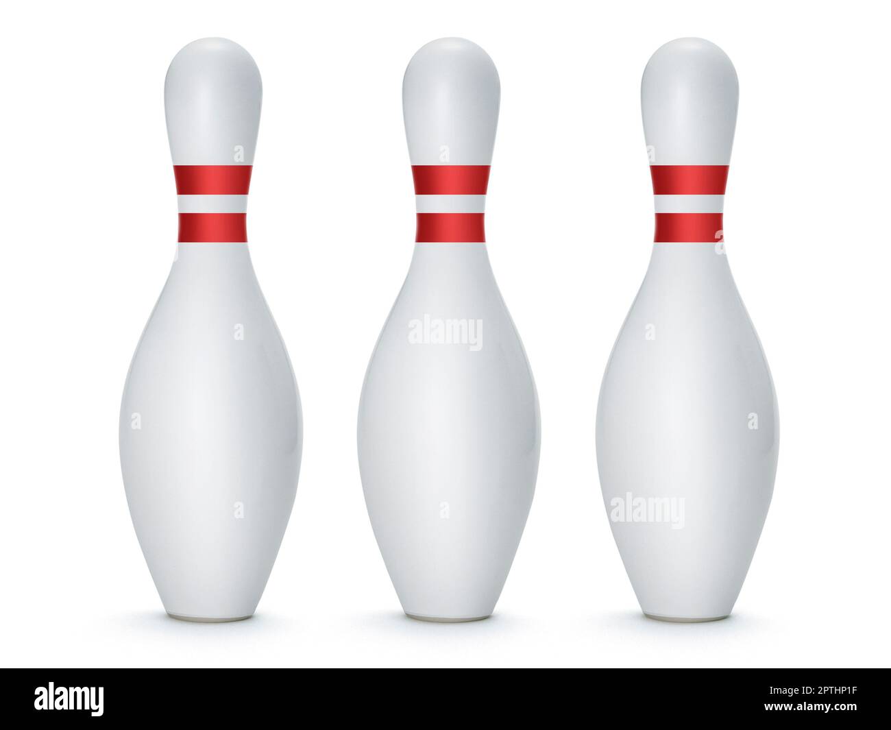 Bowling pin isolato su sfondo bianco Foto Stock