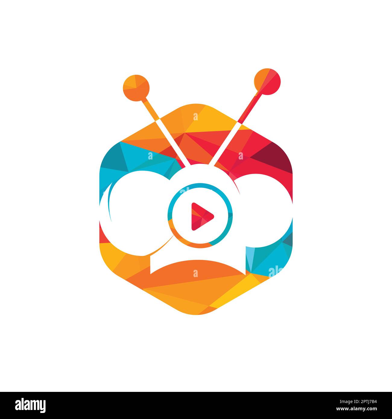 Design del logo vettoriale del gioco dello chef. Cucina video logo design concetto. Illustrazione Vettoriale