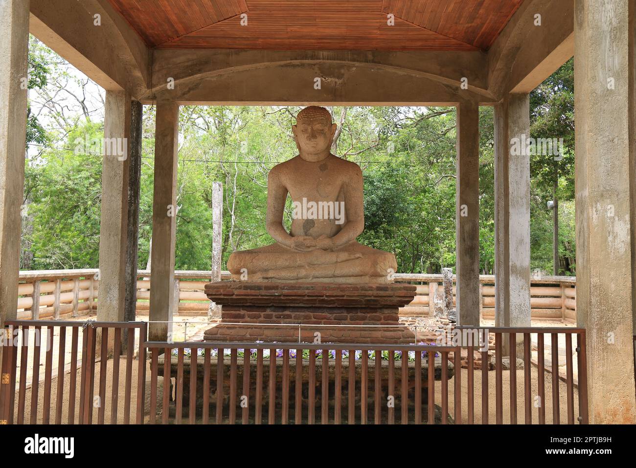 Statua di Samadhi ad Anuradhapura Foto Stock