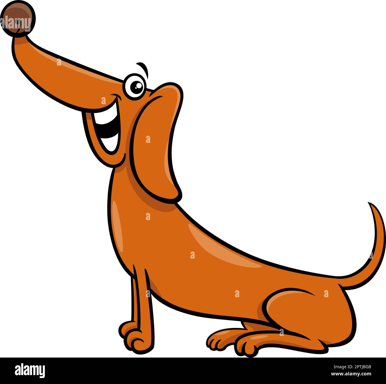 personaggio animale cane purreed dachshund cartoon Illustrazione Vettoriale