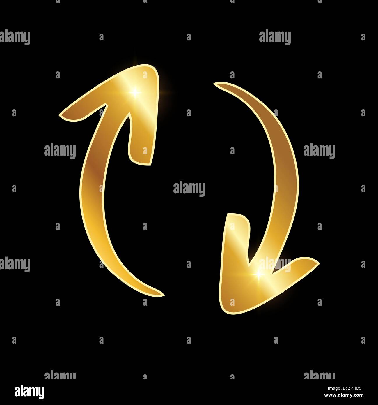 Icona Golden Luxury Arrow Vector Illustrazione Vettoriale