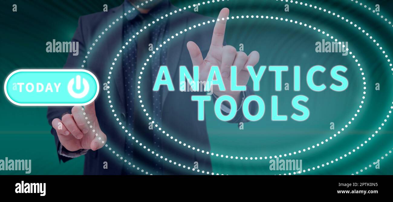 Handwriting text Analytics Tools, Word per i software di analisi delle applicazioni web utilizzati per il monitoraggio Foto Stock