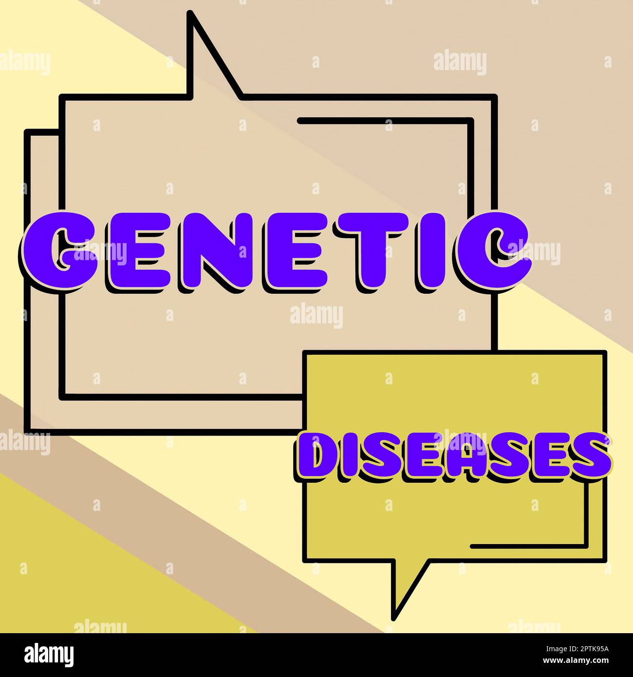 La scrittura a mano segno malattie genetiche, concetto che significa malattia causata da un'anomalia in un individuo s è genoma Foto Stock