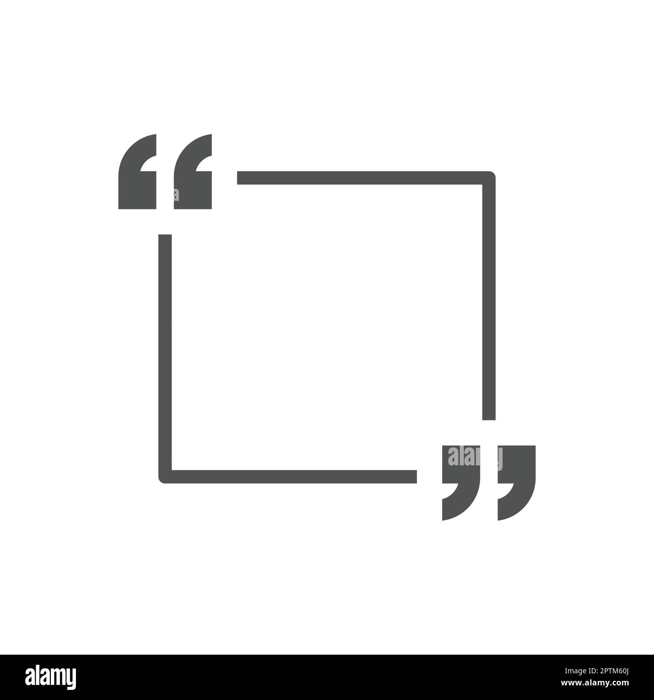 Virgolette, modello di cornice di virgolette Illustrazione Vettoriale