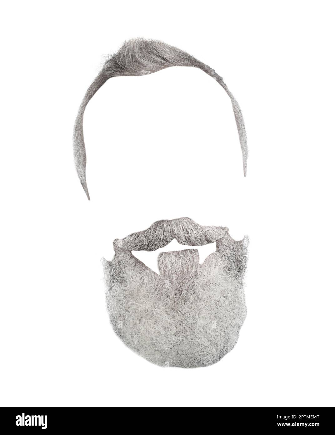 Capelli alla moda da uomo e barba isolata su bianco. Immagine per la progettazione Foto Stock