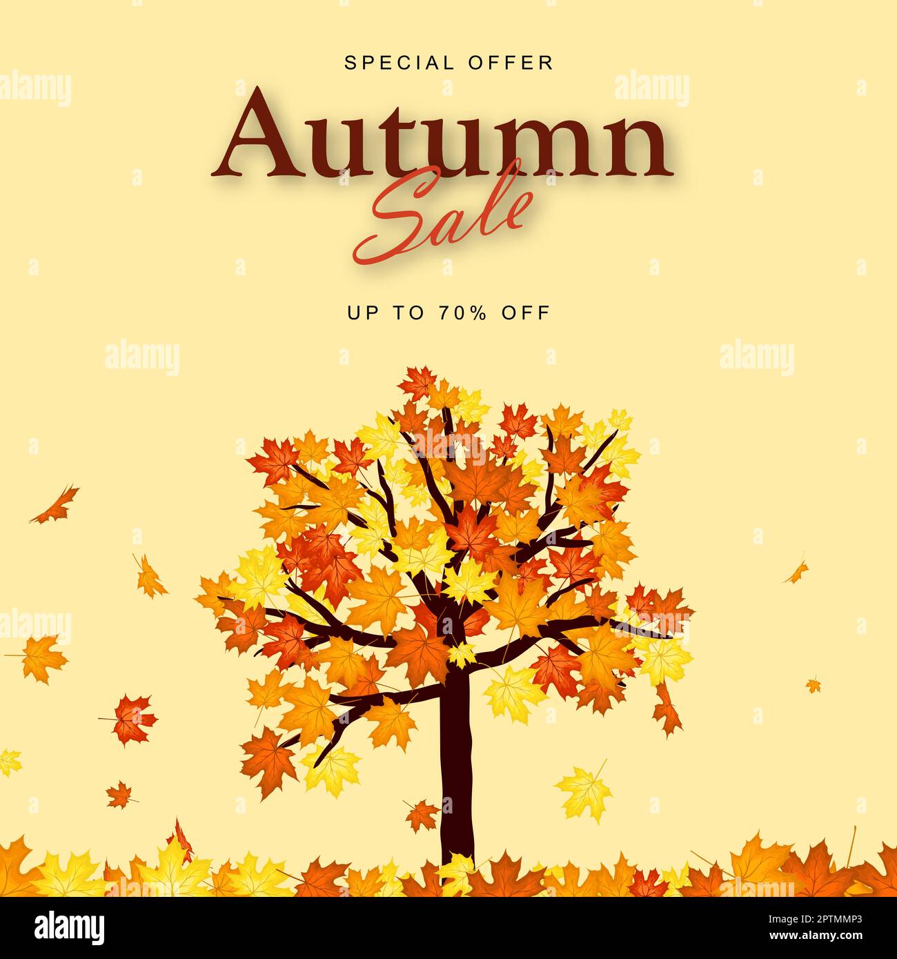 Vendita autunnale Banner Illustrazione Vettoriale