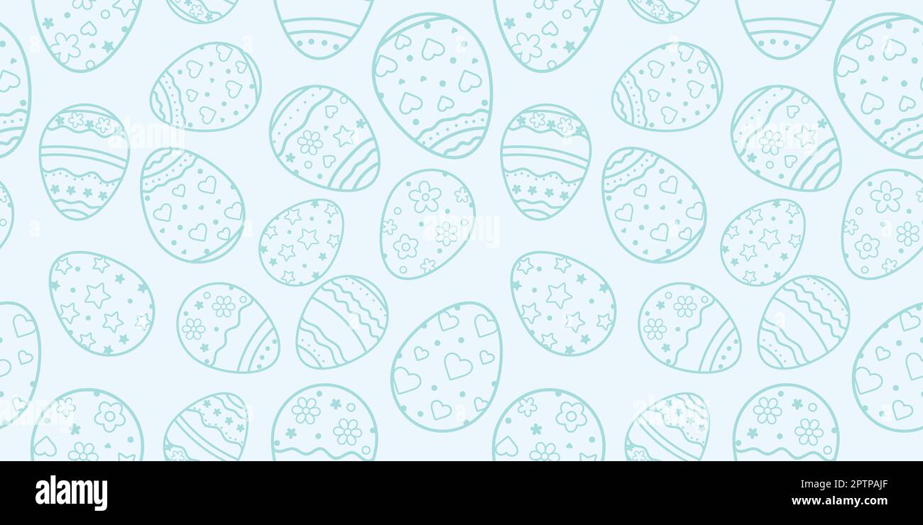 Sfondo perfetto per un buon giorno di Pasqua. Le uova di Pasqua decorative con motivi diversi e dimensioni diverse Illustrazione Vettoriale