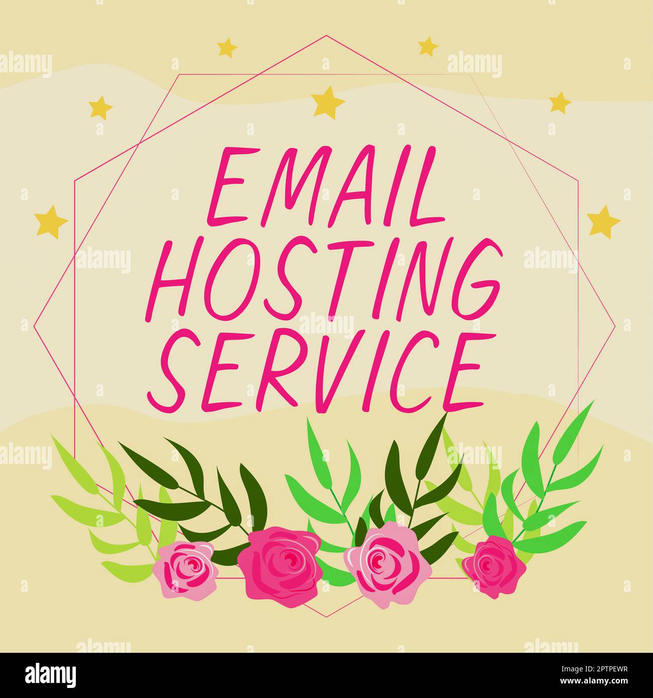 Handwriting text Email Hosting Service, concetto che significa servizio di hosting Internet che gestisce il server di posta elettronica Foto Stock