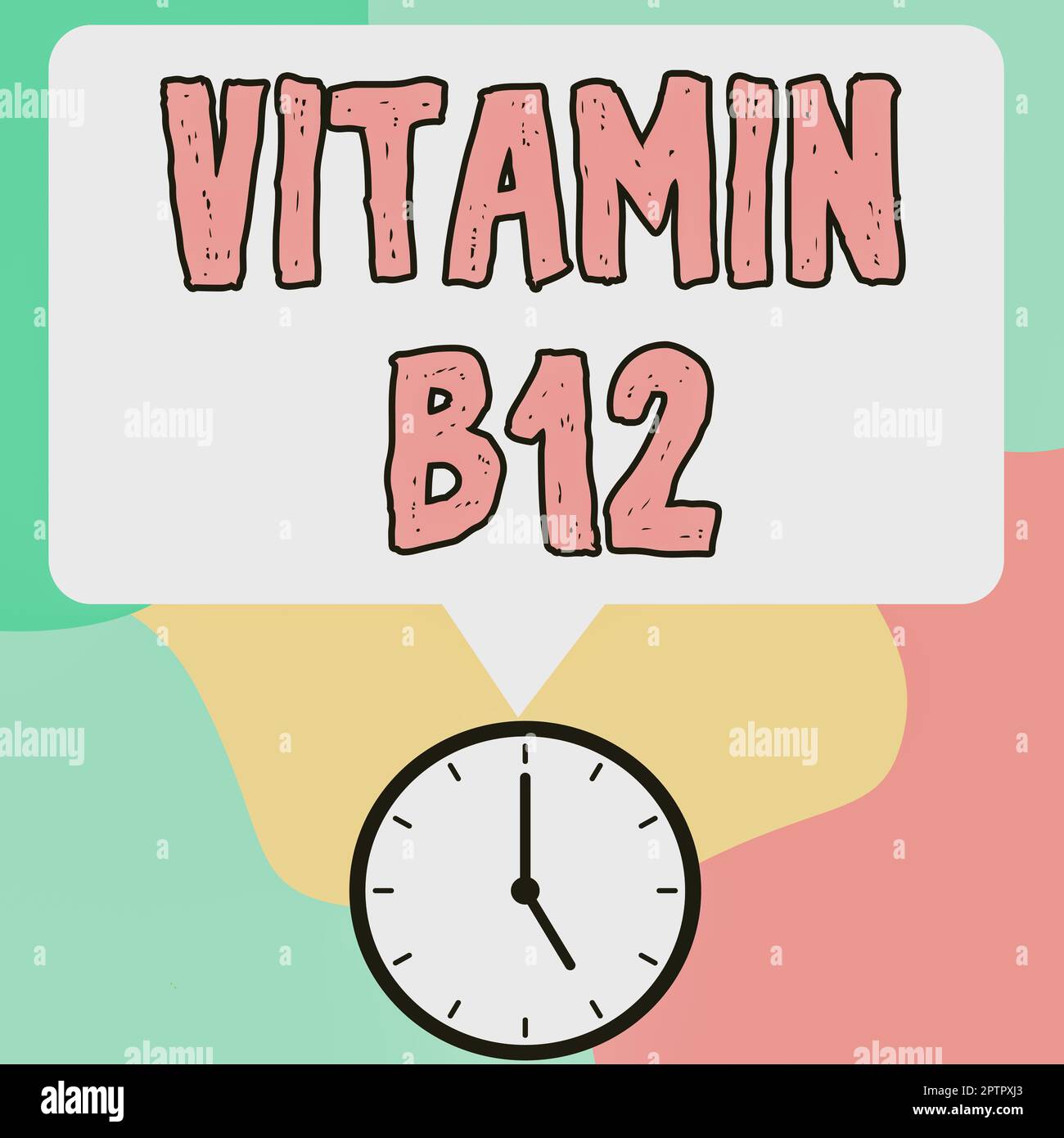 Scrittura testo visualizzato Vitamin B12, vetrina aziendale Gruppo di sostanze essenziali per il funzionamento di alcuni enzimi Foto Stock