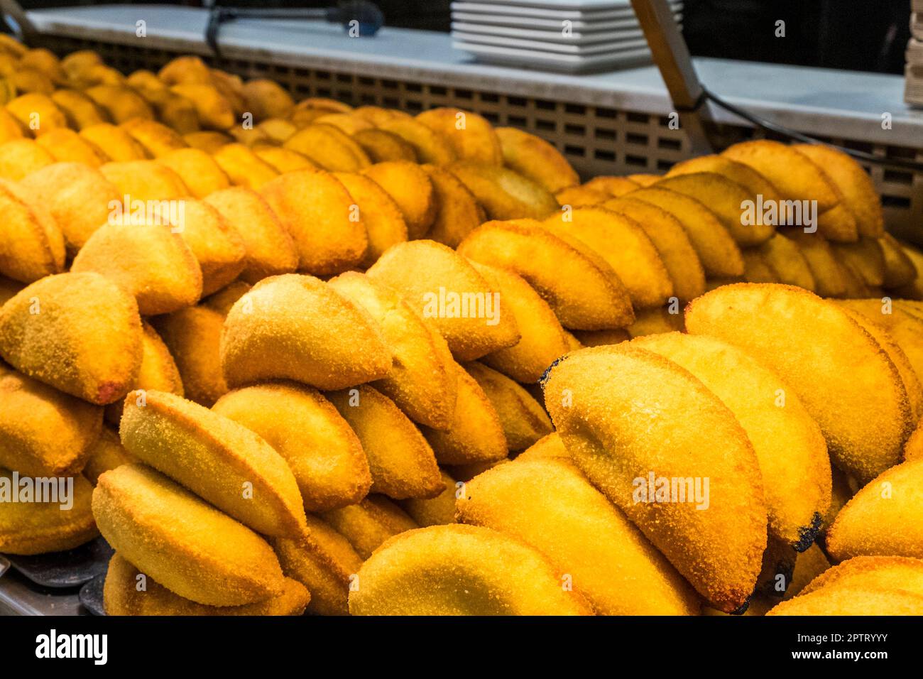 Spagna, Madrid, Mercado de San Miguel, turnover Foto Stock