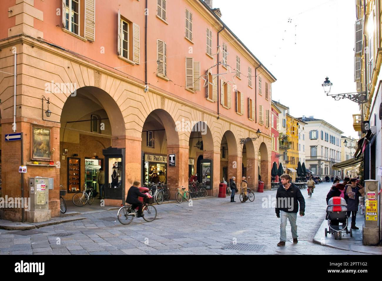 Vita quotidiana, Parma, Emilia Romagna, Italia Foto Stock