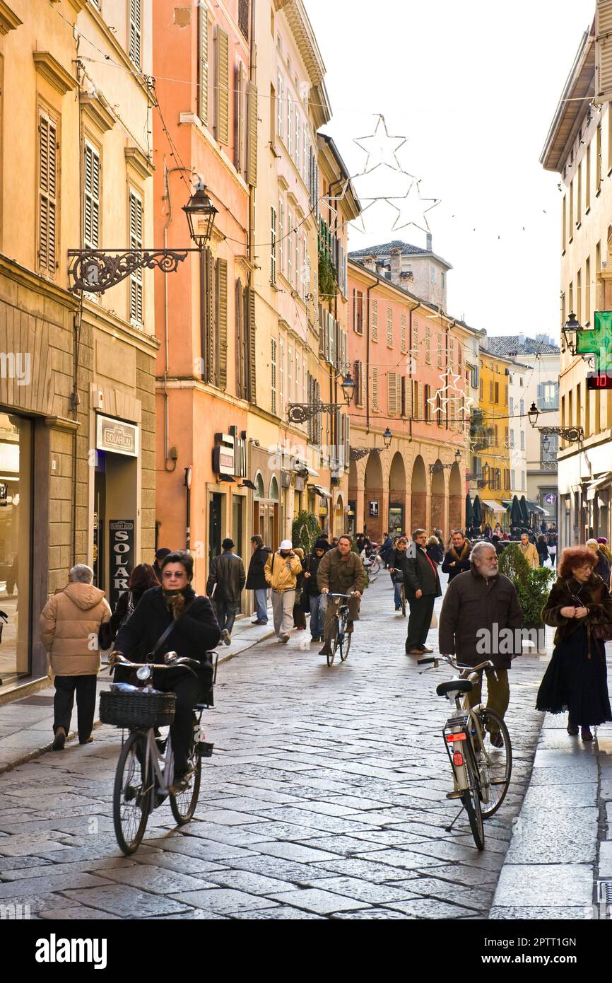 Vita quotidiana, Parma, Emilia Romagna, Italia Foto Stock