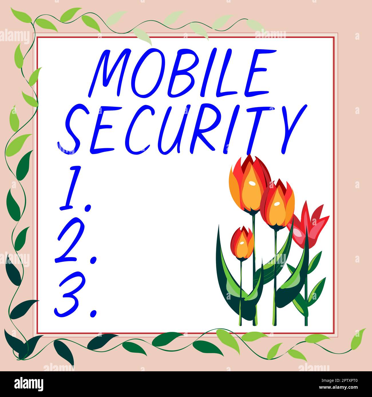 Cartello di testo che mostra gli sforzi di Mobile Security, Business Concept per proteggere i dati sui dispositivi mobili come gli smartphone Foto Stock