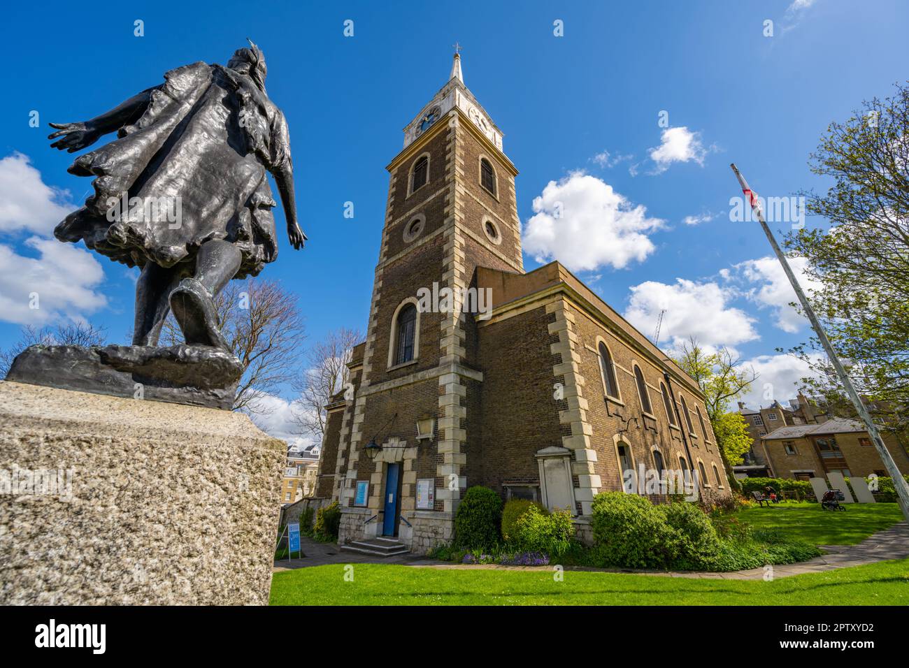 Chiesa di San Giorgio Gravesend il luogo di sepoltura di Pocahontas Foto Stock